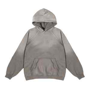 Sudadera con Capucha de Invierno de Alta Calidad con Forro y Logotipo Frontal, Fabricación Personalizada, Felpa, Desteñida al Sol, Vintage, Doble Capa, Lavada al Ácido, para Hombre - Product Image 4