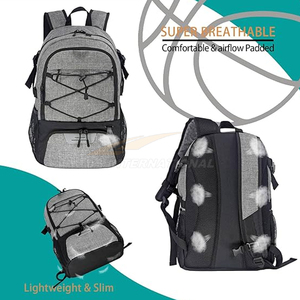 Mochila deportiva de baloncesto todo en uno con soporte para bola, compartimento para zapatos, bolsillo de hidratación para gimnasio y deportes al aire libre - Product Image 5