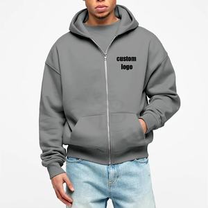 Sudadera con capucha de gran tamaño antiretráctil de alta calidad Unisex, logotipo personalizado, técnica de peso pesado de invierno bordada, forro polar de algodón 100% para hombres - Product Image 2