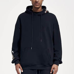 Sudaderas con capucha bordadas térmicas para hombre Nuevo estilo básico Algodón mezclado Precio bajo con el último diseño para el invierno - Product Image 3