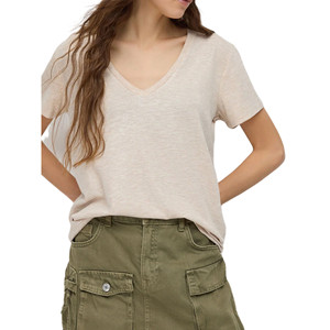 T-shirt ajusté pour femme, style décontracté, 100% coton, respirant et léger, tailles XS et XXS, long et court - pour l'été - Product Image 4