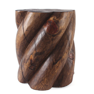 Mesa auxiliar de cuerda hecha de madera maciza de teca de alta calidad con color marrón oscuro para interior o exterior - Product Image 6