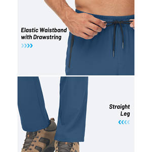 กางเกงผู้ชายผ้าถักกันยับ แฟชั่นลำลอง มีกระเป๋า ผ้าฝ้ายย้อมสีพื้น ออกแบบเองได้ - Product Image 6