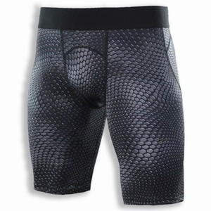 Short de gymnastique d'été à impression personnalisée pour hommes Short de compression d'entraînement avec motif solide pour la course à pied sportive - Product Image 2