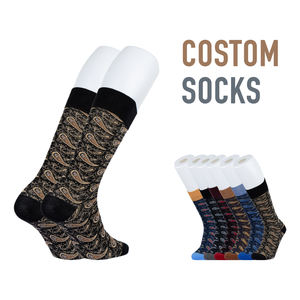 Custom Unisex 100% Cotton Anti-Bacterial Quick Dry Eco-Friendly Casual <b>Stockings</b> Sublimation Print for Business Sports Daily Use - Product Image 2