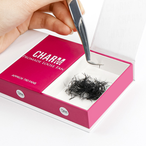 Extensiones de pestañas CharmLash prefabricadas de longitud larga, volumen Multicolor, abanico de pestañas estrechas único, rizo CC/DD, venta al por mayor, Etiqueta Privada - Product Image 1