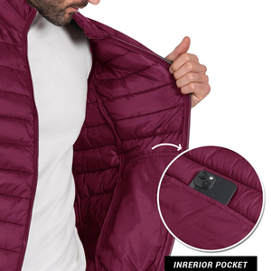 Couleur violette Logo personnalisé Design personnalisé hommes bulle doudoune respirant léger sans manches veste hiver femme duvet de canard - Product Image 4