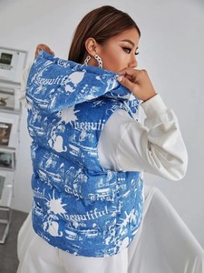 เสื้อกั๊กขนเป็ดแขนกุดมีซิปสำหรับผู้หญิงให้ความอบอุ่นในฤดูหนาวกันลมและน้ำหนักเบาพร้อมโลโก้ออกแบบได้ตามต้องการราคา - Product Image 6