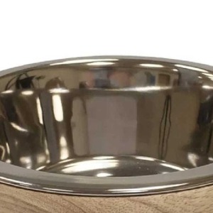 Cuenco de alimentación para mascotas de madera de Acacia sólida hecho a medida, cuenco de acero inoxidable fácil de limpiar para perros y gatos, respetuoso con el medio ambiente, comprar exportador indio - Product Image 3