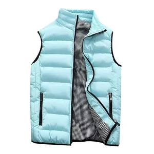 Hombres color rojo Secado rápido Tallas grandes Otoño Invierno Casual Stand Collar Color puro Chaleco Chaqueta - Product Image 2