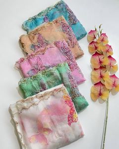 Sari Étnico de Diseño Elegante y Sofisticado, Estilo Indio, Lino con Trabajo a Mano, Exclusivo para Bodas y Fiestas, Precioso - Product Image 3