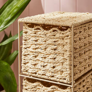 Vietnam Factory Tall Standing <b>Drawer</b> Seagrass Storage Cabinet Handmade <b>Wicker</b> Seagrass Organizer Multi Layer Decorative <b>Basket</b> - Product Image 2