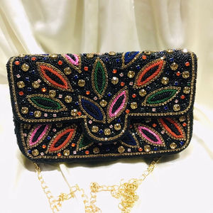 Bolso de noche de diseñador étnico hecho a mano para mujer - Product Image 1