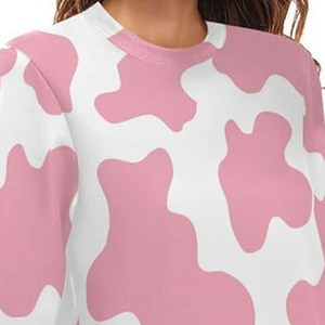 Nuevo diseño Otoño Invierno liso mujer media cremallera Terry tela sudaderas con capucha suelta de gran tamaño cuello redondo logotipo frontal - Product Image 6