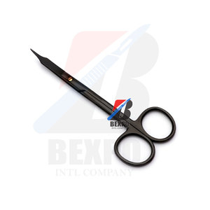 Tijera Iris, tijeras curvas para vestir, tijera Dental de acero inoxidable, Manual quirúrgico, Color dorado personalizado - Product Image 5