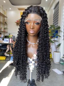 Extensiones de Cabello Humano Vietnamita de Una Sola Tira y Múltiples Donantes, Pelucas Rizadas con Cierre Frontal de Encaje Transparente - Product Image 4