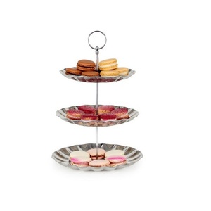 Présentoir de gâteau nickelé de qualité supérieure fournitures d'hôtels et de Restaurant décoration de fête de mariage support de gâteau en métal - Product Image 3