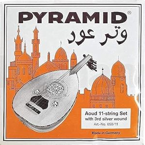 Juego de Cuerdas para Guitarra Oud Árabe Profesional Pyramid Orange 650/11 - 11 Cuerdas de Nailon y Plateadas - Product Image 1