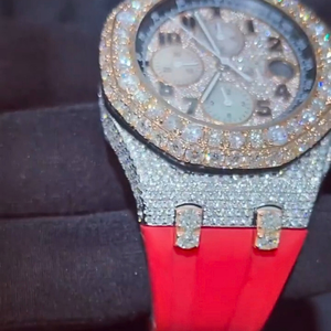 Reloj de Moissanita Personalizado de Alta Calidad con Incrustaciones de Diamantes VVS, Estilo Hip Hop, Regalo para Hombre - Product Image 3