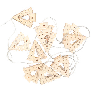 1,35 m. Ghirlanda luminosa a LED in legno a batteria (GSC 204600023) - Product Image 1