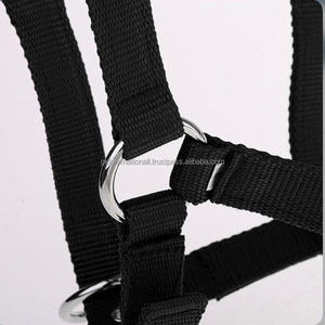 Collar de cabeza de caballo de carreras de nailon negro, suave, cómodo y duradero, doble costura, ajustable, todas las tallas - Product Image 3