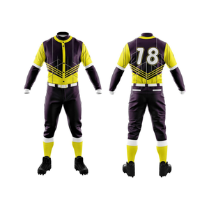 Uniformes de béisbol con botones y diseño de logotipo personalizado, ropa deportiva para hombres, mujeres, jóvenes, 100% poliéster, transpirables, uniformes de sublimación - Product Image 3