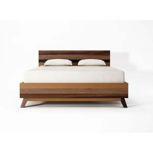 Lit en bois de teck au design scandinave minimaliste Style en bois massif - Product Image 1