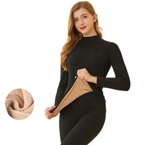 Ensembles de sous-vêtements thermiques en polaire épaisse pour femmes en coton sur mesure pour l'hiver froid - Product Image 3