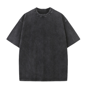 Finch prenda streetwear ropa de gran tamaño hombres Polo camiseta gráfico personalizado DTG alta calidad lavado ácido camiseta - Product Image 5