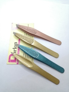 Pinzas cosméticas para cejas, pinzas profesionales para cejas puntiagudas inclinadas de alta calidad, pinzas para cejas con logotipo personalizado, pinzas para cejas para depilación encarnada - Product Image 2