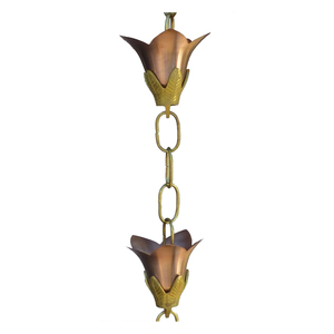 Modern Design <b>Copper</b> Aluminium Stainless Steel Metal Rain Chain Handmade <b>Powder</b> Coated Customizable for Garden & Home Decor - Product Image 5