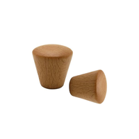 Poignées et Boutons de Meuble Ajustables en Noyer et Chêne Élégants, Finition Argent Mat, Poignées en Bois Contemporaines pour Armoire et Mobilier de Villa