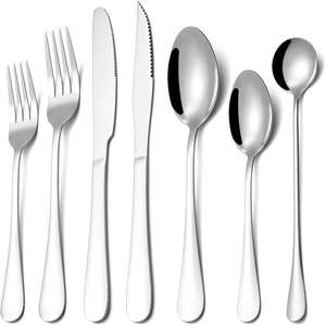 Juego de Cubiertos de Acero Inoxidable Resistente y Confiable con un Aspecto Elegante y Apto para Lavavajillas para Uso en la Cocina del Hogar y Banquetes de la India - Product Image 2