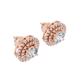 Boucles d'oreilles en diamant CVD cultivé en laboratoire 3,42 CT VVS-VS-EF, or 18 carats, 14 carats, 10 carats et argent 925, option moissanite, rose, jaune, blanc - Product Image 5