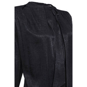 <b>Black</b> Viscose Evening Tunic with Bow Tie Neck Detail - Product Image 2