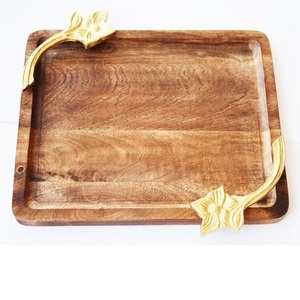 Poignée en métal coulé Nouveau design Plateau de service adapté aux assiettes à salade Plats Fête Mariage et Festival - Product Image 3