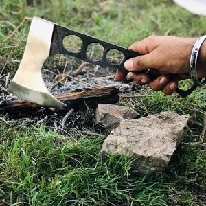 Cabeza de hacha hecha a mano de acero de Damasco y acero al carbono con mango de madera, nuevo diseño de grado industrial de alta calidad - Product Image 2