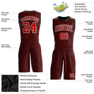 Uniformes de basket-ball de sublimation confortables et légers pour hommes Kit de maillot de basket-ball en tissu doux pour équipe de jeunes - Product Image 4
