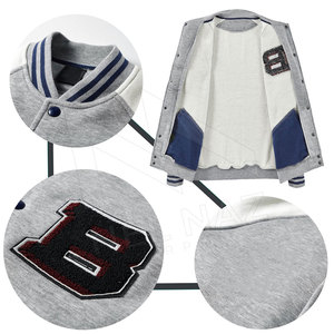 Veste à col montant de haute qualité pour hommes, vêtements d'hiver avec manches longues Lettermen Design personnalisé - Product Image 3