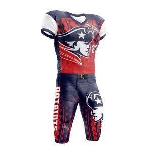 Maillots de football américains vierges personnalisés avec logo imprimé, manches courtes, anti-UV, uniformes de football - Product Image 1