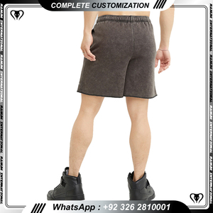 Pantalones Cortos Deportivos para Hombre con Lavado Ácido, Dos Bolsillos, Cintura Media, Cordón Ajustable, Secado Rápido, Transpirables, para Verano y Actividades al Aire Libre - Product Image 3