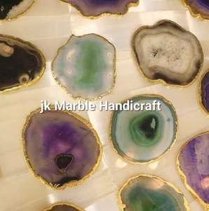 Ensemble de sous-verres Aget incrustés de marbre pur de nouvelle conception pour la cuisine et la décoration de la maison avec une finition fine - Product Image 3