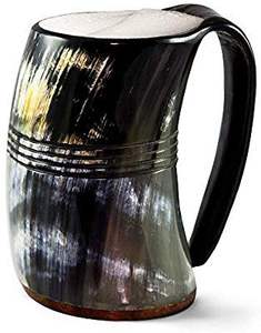 ÚNICO PULIDO ARTESANAL VIKING BEBER HORN CERVEZA STEIN Beber Cuerno taza Vikingo Beber Cuerno Taza de café - Product Image 4