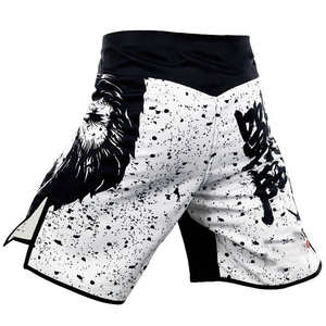 Pantalones cortos de tablero de lucha MMA de diseño personalizado de alta calidad 100% poliéster duradero y transpirable ligero servicio OEM de Pakistán - Product Image 2