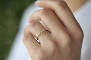 Bague de mariage en or jaune 14K de haute qualité empilable Marquise Lab Grown Diamond Eternity Rings pour femmes Matériau principal en or 18K - Product Image 6