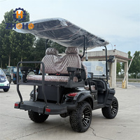 Voiture de golf 4/6 places 4x4 à énergie solaire et batterie au lithium, double support, option essence disponible pour les aventures hors route