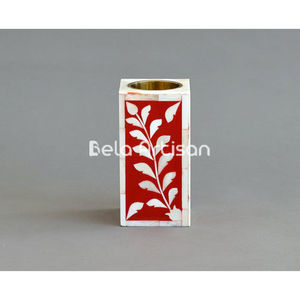 Floral Vine Grand Acrylique Bukhoor Brûleur Moutarde & Blanc - Product Image 3