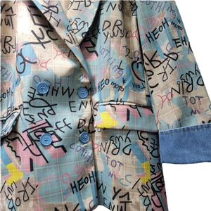 Chaqueta Holgada Informal con Estampado Bordado para Mujer, Chaquetas Vaqueras, Chaqueta Ligera, Cómoda, Moderna y Elegante de Primera Calidad - Product Image 3