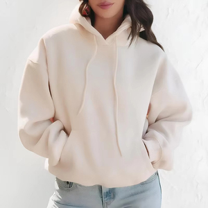 Sudadera con capucha holgada de gran tamaño con estampado de soplo de algodón pesado para mujer de alta calidad personalizada - Product Image 5