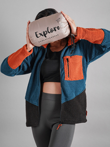Veste en polaire sherpa zippée XL personnalisée pour femmes broderie hiver chaude col montant tissu respirant imprimé pour l'automne - Product Image 6